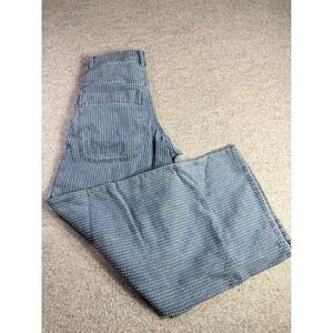 Honor The Gift Mens Textured Stripe Wide Leg Denim Pants Light Wash Blue Size S